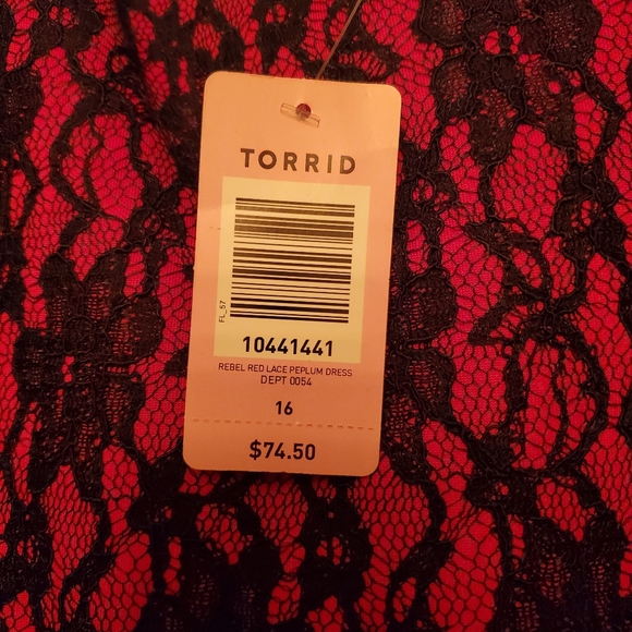 REBEL WILSON FOR TORRID LACE PEPLUM DRESS - Picture 5 of 6